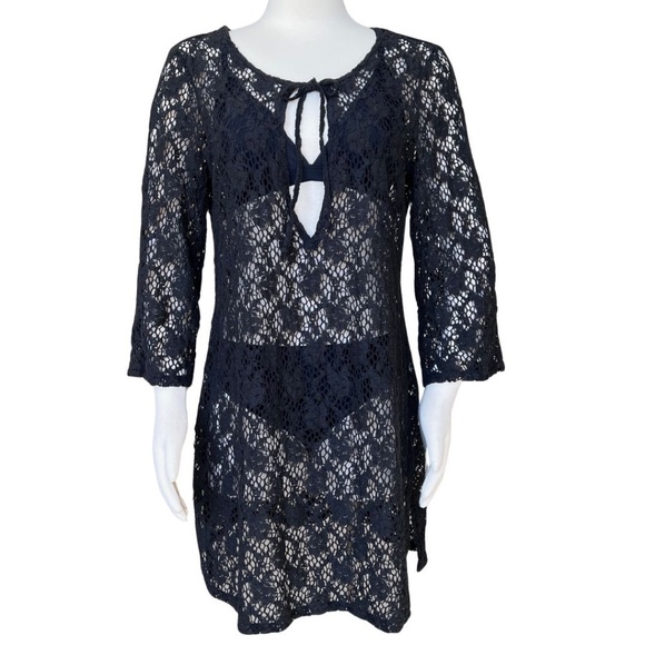 INC International Concepts "INC Beach" Sheer Lace Swimsuit Cover Up Size Large - Picture 4 of 7